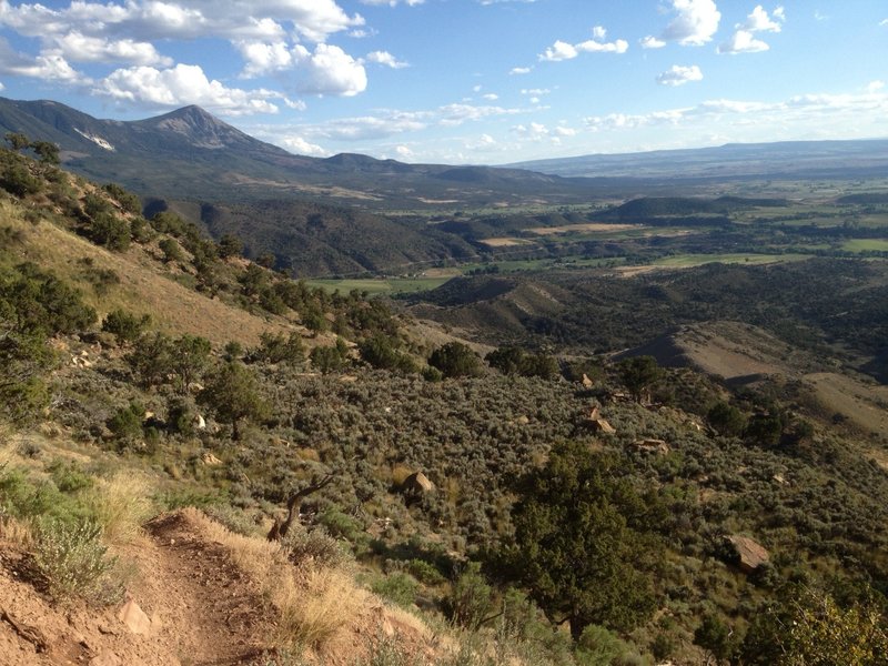 Overlooking the valley below