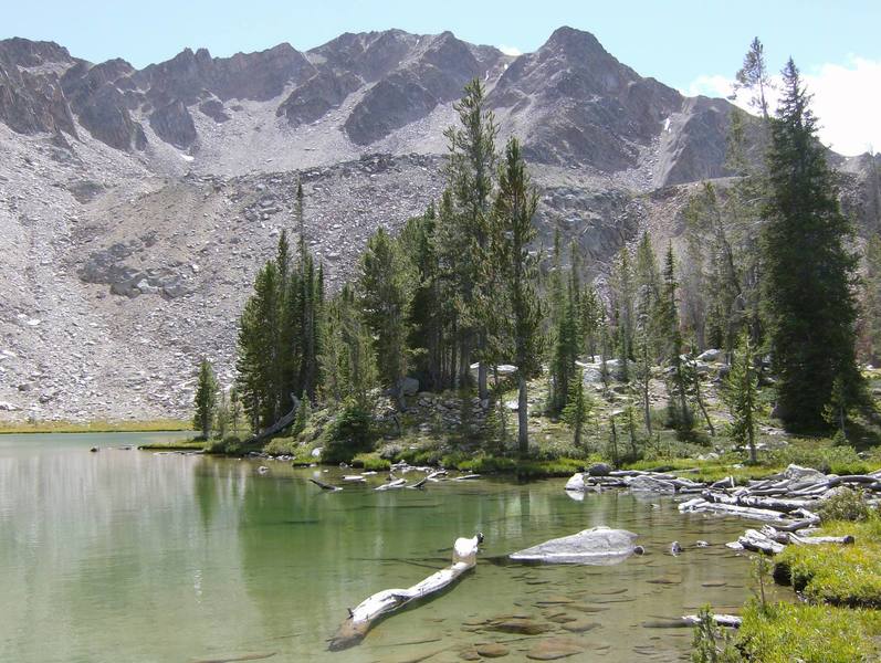 Looking back at Born lake