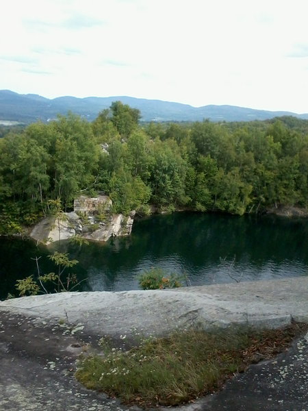 The quarry and valley below Sunset Lookout