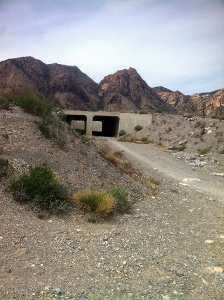 Entry to upper tunnel. Stay right after tunnel and stay on singletrack back to parking.