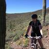 On the Spur Cross Trail with my daughter Crystal, as you can probably tell it is in the spring.