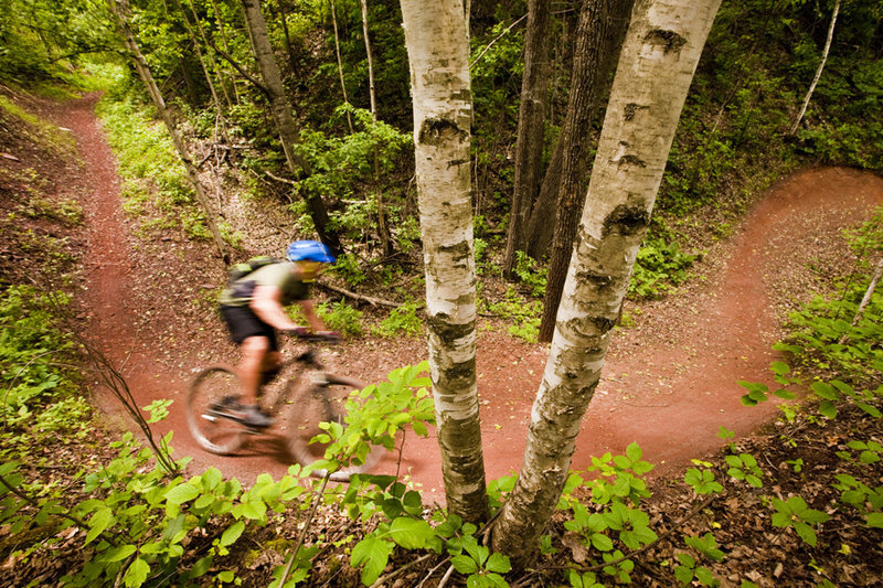 Berm section below the fast descent at the start