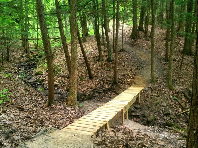 Bridge at the entrance of Teardrop. Photo by Fellowship of the Wheel.