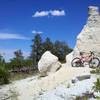 Interesting white rock column just off of Kipp's Loop