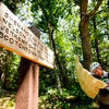 Checking the map at the intersection of Benson Run Rd and the Shenandoah Mountain Trail. Take a left to ride towards an 11 mile singletrack traverse