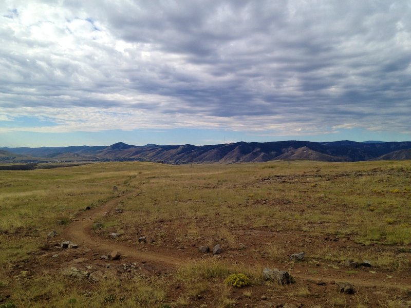 Views back to the Front Range foothills from Rim Rock