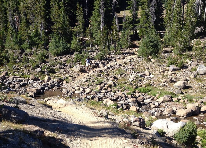 Rocky, stream crossing