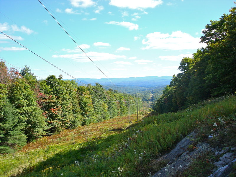 Looking down the powerlines into town before hitting the singletrack