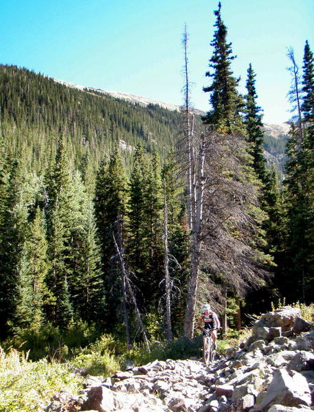 Navigating a scree field