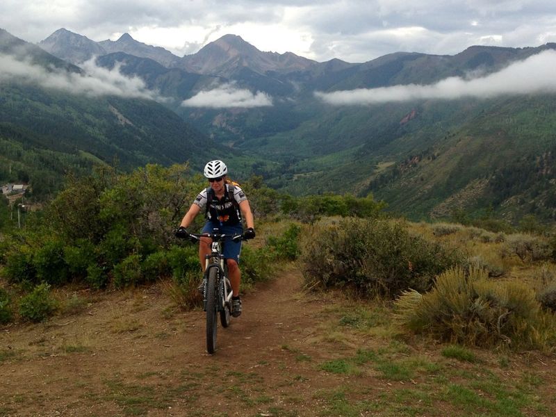 Top of the climb up Rim Trail