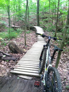 One of many long ladder bridges