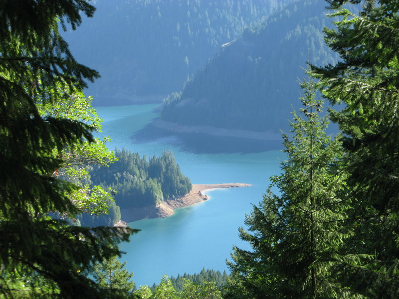 Looking down on Cougar Reservoir