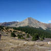 Ryan Raymond on the Colorado Trail with Mt Guyot in the background