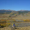 Descending the Colorado Trail near South Park Valley