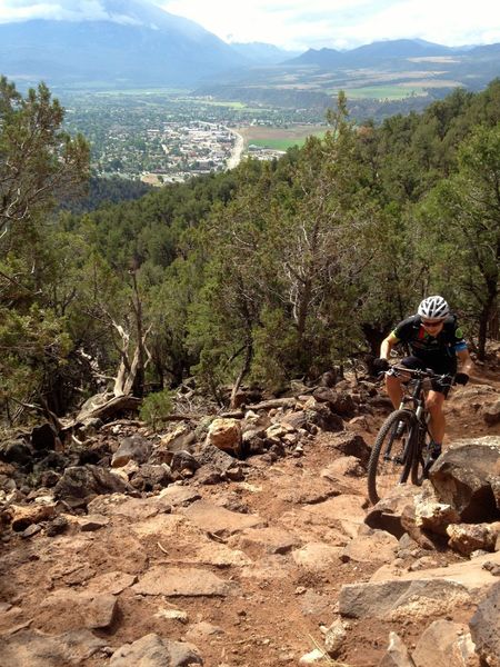 The final crux of the Three Gulch Trail