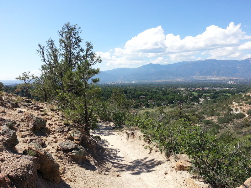 The easy part of Templeton Trail in Palmer Park...