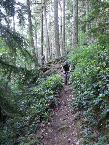 Rocky outcrop technical exposure greatness on the Tie trail