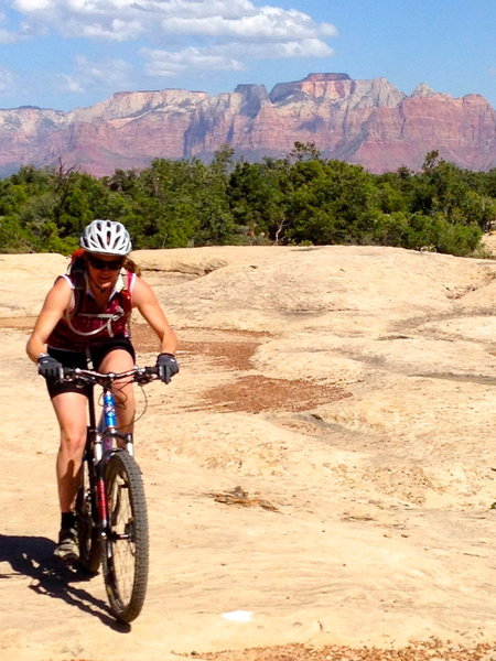 Practice Loop with Zion National Park in the distant background.