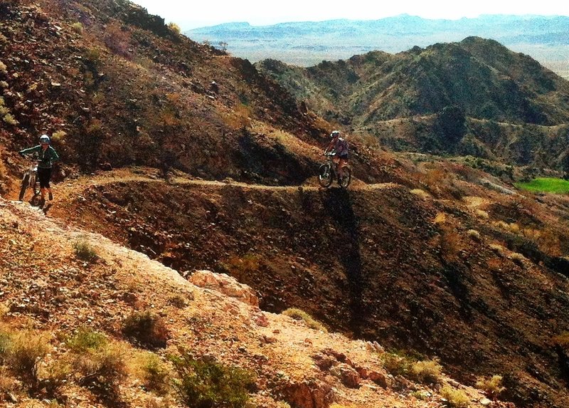 Winding around Mother Trail in Bootleg Canyon