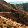 Winding around Mother Trail in Bootleg Canyon