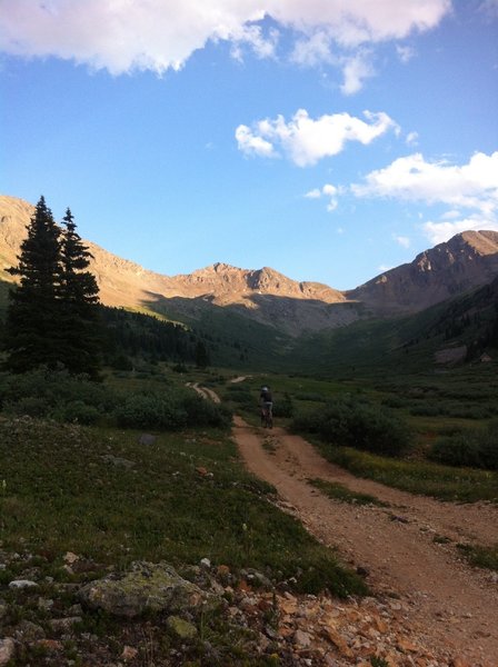 Riding the last section before the upper end of Lincoln Creek Rd.