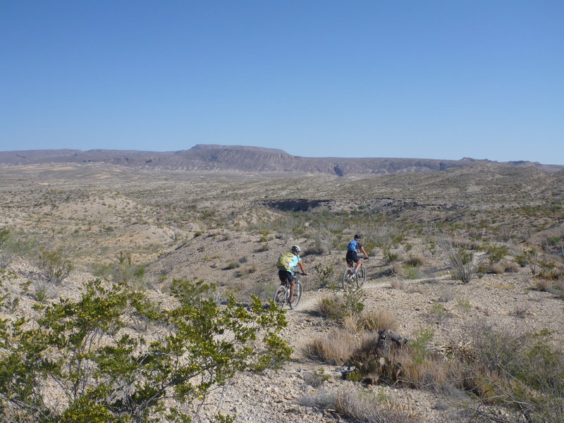 Leaving Fun Valley and heading toward a fast and fun section to trail that leads to the Dog Leg.