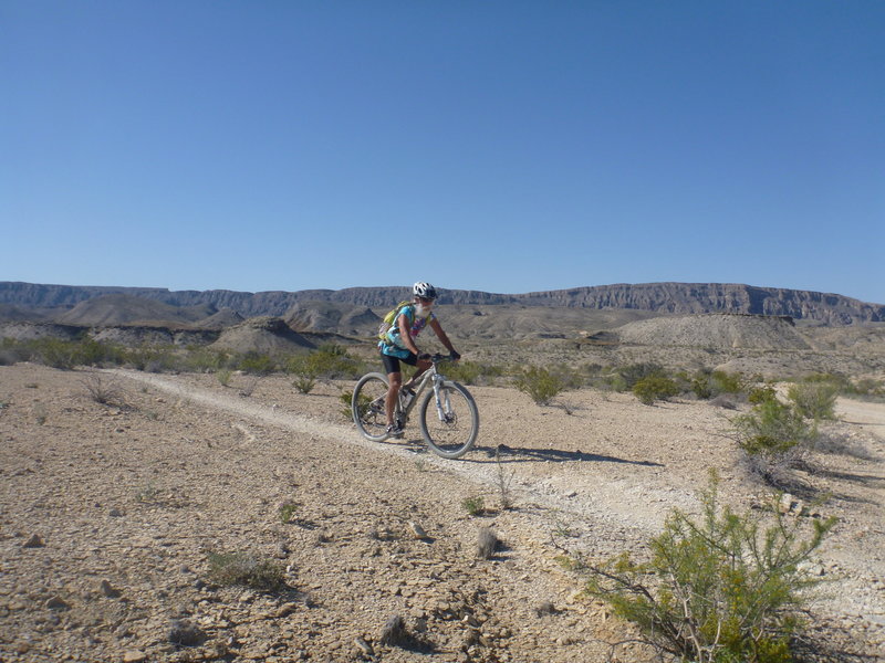 The Dog Leg with the Mesa de Anguila in the background