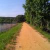 On the dike between Piney Z Lake and Lake Lafayette