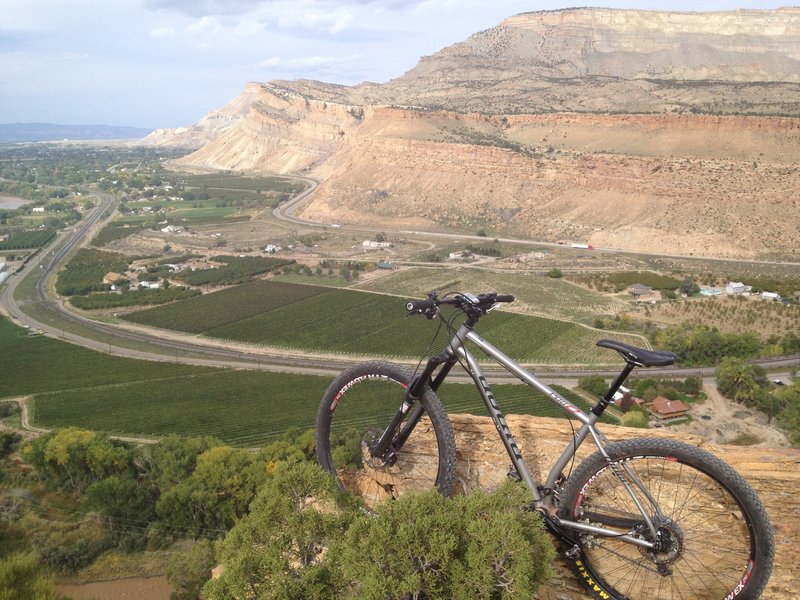 Overlook of Colorado's Wine Country from the top of the 1st climb.