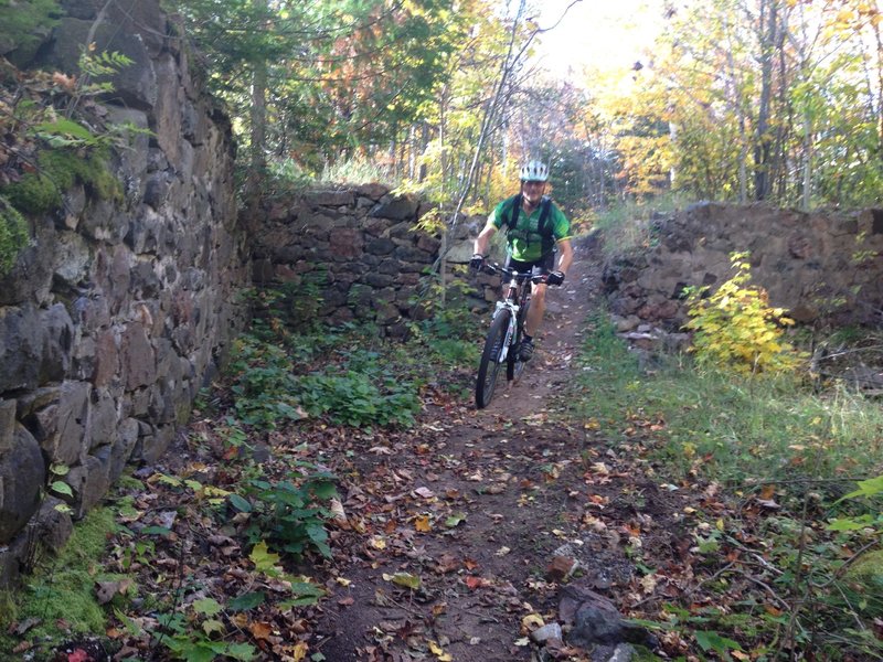 Through the foundation on Lakeview Loop.