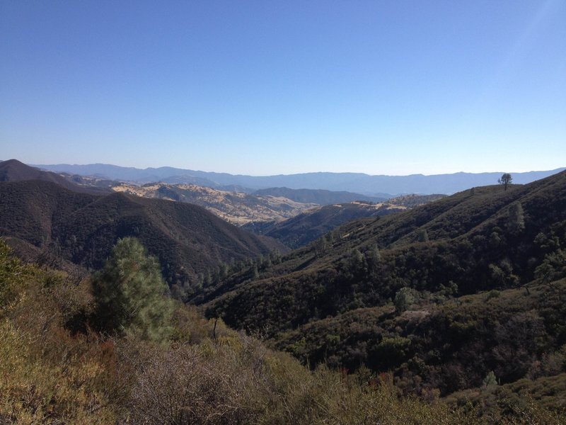 Great views to the south while climbing Figueroa Mountain Road