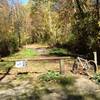 This is the trailhead for this ride.  There is also a parking spot at the top of Hallaway Road and you can pick up the loop there.