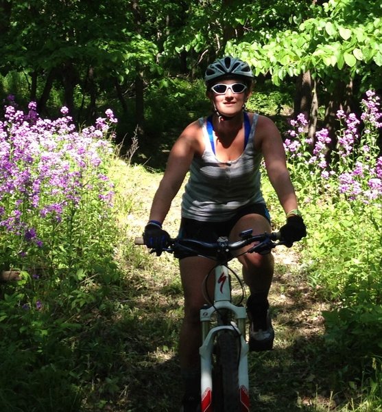 going through the pretty flowers on the north end