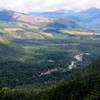 Scenic overlook of the White River Valley below.