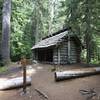 Taking a short rest at the Ranger Creek Shelter.