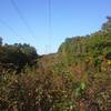 Looking up towards the power line over look