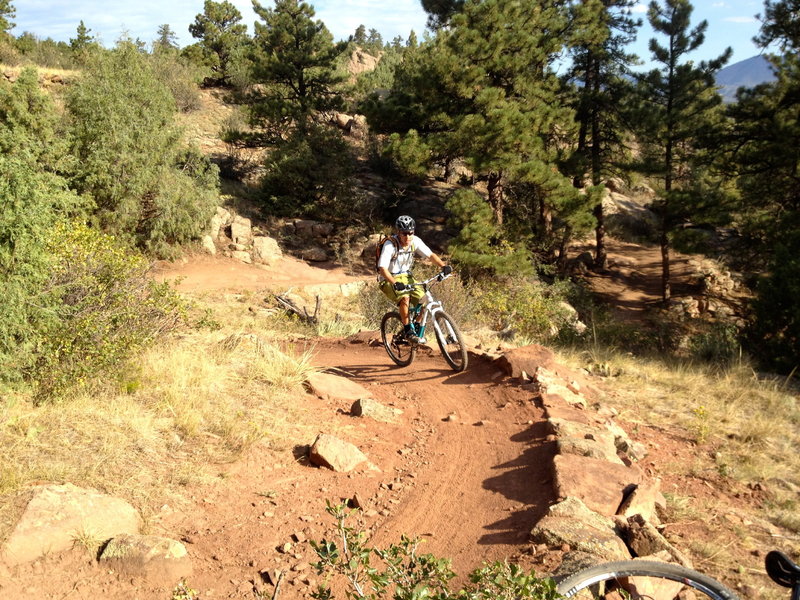 Smooth, masterfully-built trail.  Lots of work went into this one!