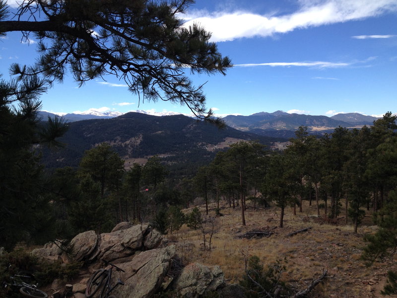 Great View of the mountains from Mount Falcon.