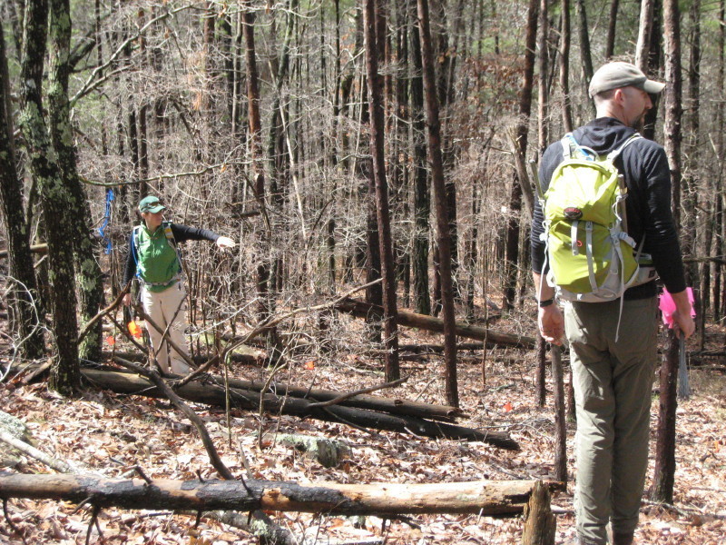 Leslie and Chris Kehmeier flagging the IMBA Trail