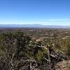 Great views across north side of Santa Fe and the Jemez Mountains to the west.