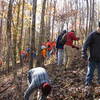 11/22/08 The IMBA Trail Crew Workday, working on a reroute along the CW Trail