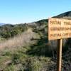 The beginning of the Matias Potrero Trail from the Arroyo Burro Road.