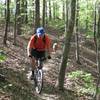 Landon Voller followed by Big Buddy along the Sheep Ranch Trail