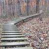 The long and curvy bridge at Dillon State Park.