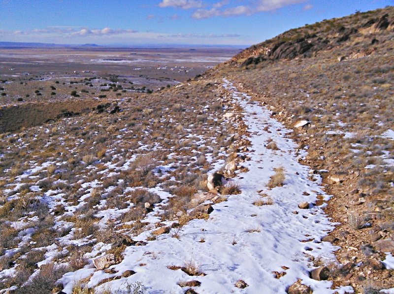 Beginning descent of the west escarpment