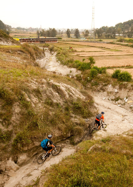 Last short steep before rolling into Kathmandu