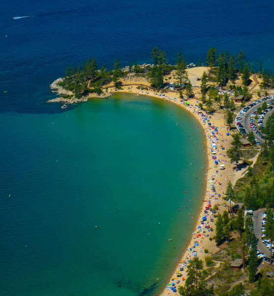 The Sand Harbor "tentacle" on a hot summer day.