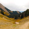 The view back down the trail up to Burro Pass.