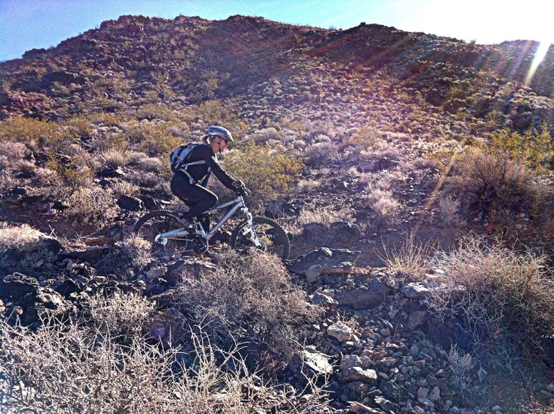 Riding Boy Scout trail in Bootleg Canyon