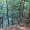 A view from the orange trail overlooking Hunters Creek gorge